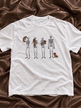 Skeletons and Brown Dogs Gildan White Tee